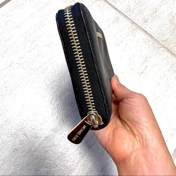 MICHAEL KORS Jet Set Travel Large Crossgrain Leather Wallet black womens - Picture 8 of 10